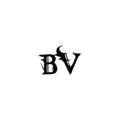 BV monogram logo design letter text name symbol monochrome logotype alphabet character simple logo