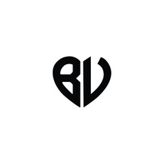 BV monogram logo design letter text name symbol monochrome logotype alphabet character simple logo