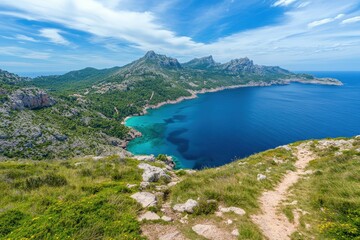 Fototapeta premium Mallorca Landscapes - classic Collection. Beautiful simple AI generated image