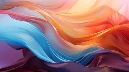 Abstract flowing fabric in vibrant colors creating a dynamic visual effect.