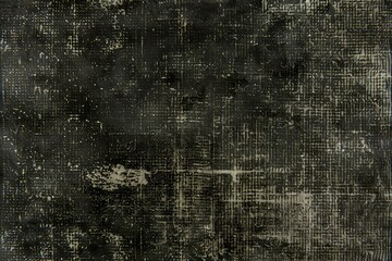 A black and white photo of a wall with a lot of texture and a few dots