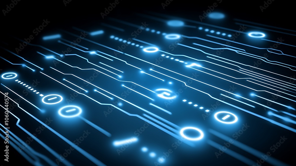 Poster abstract technology background with circuit board clean blank canvas with empty space for designs
