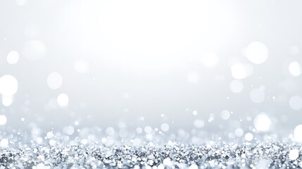 Silver Glitter Background Light Gradient Background with Room for Typography
