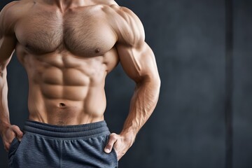 Fototapeta premium Strong Male Torso in Functional Movement Exercises