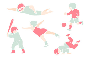 小学生に人気のスポーツ系習い事（2色）