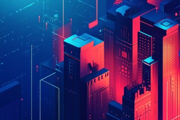 cyber fortress with layers of firewalls and encrypted data, designed to showcase strong cybersecurity measures, neon pink blue violet colors on dark background