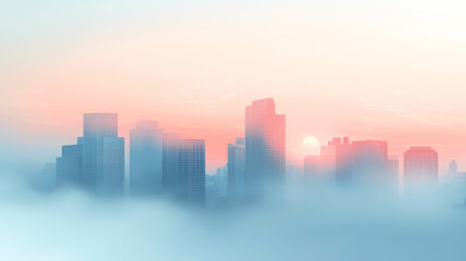 Fototapeta premium city at night with mist