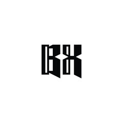 BX monogram logo design letter text name symbol monochrome logotype alphabet character simple logo