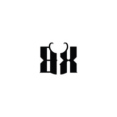 BX monogram logo design letter text name symbol monochrome logotype alphabet character simple logo