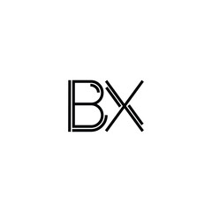 BX monogram logo design letter text name symbol monochrome logotype alphabet character simple logo