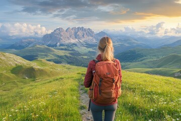 Naklejka premium View on the mountain Pumori in Everest region - Himalayas, Nepal. Beautiful simple AI generated image
