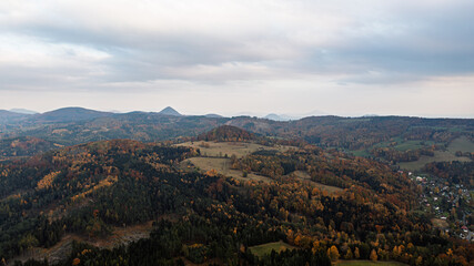 Fototapeta premium autumn in the mountains.Czech Republic, Prysk, Stredni vrch