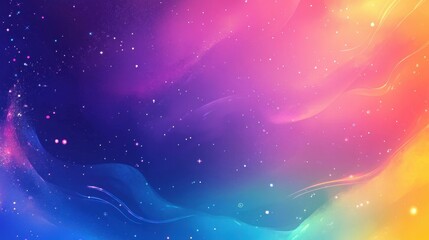 Obraz premium Ethereal Aurora Borealis Landscape with Glowing Stardust Swirls