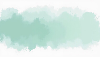 Fototapeta premium Watercolor illustration of green and white brushstrokes, rich color palette, light aquamarine, free writing style