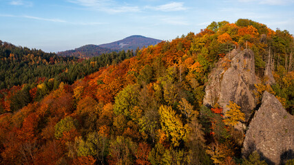 autumn in the mountains. Czech Republic, Ceska Kamenice, Jehla 