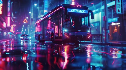 A latenight bus ride made safer with the use of 5Genabled emergency call buttons and GPS tracking for faster response times.