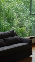 living room with bamboo