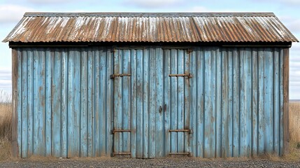 Close-Up View of Industrial Building Facade with Modern Architectural Design and Textured Surfaces