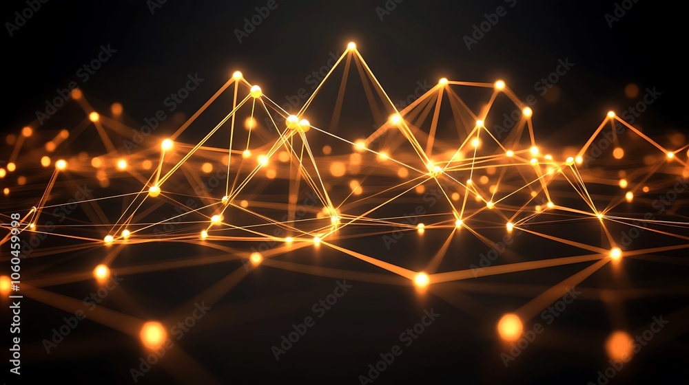 Poster abstract network connection minimalist white background with space for text