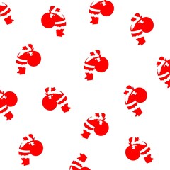 Abstract Santa Claus illustration icons in red, isolated on a white background, perfect for festive and minimalist designs.
