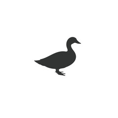 Duck icon logo flat vector design