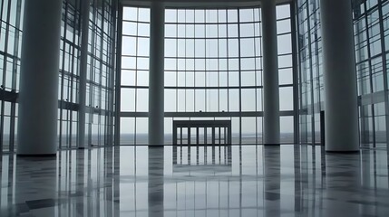 Modern Office Building Interior Abstract Gradient Background with Copy Space