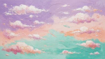 Pastel sky in Chromatic Abstraction style. Created with generative AI technology