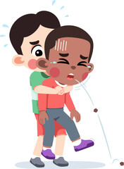 Kid Helping Saving a Choking Friend
