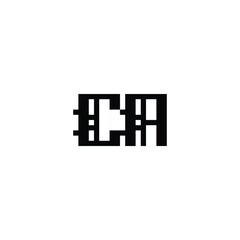 CA monogram logo design letter text name symbol monochrome logotype alphabet character simple logo