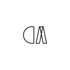 CA monogram logo design letter text name symbol monochrome logotype alphabet character simple logo