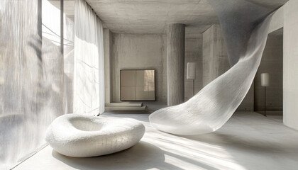 Minimalist and unique interior design in the house