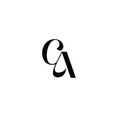 CA monogram logo design letter text name symbol monochrome logotype alphabet character simple logo