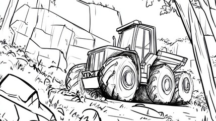 Playful Loader Coloring Page for Creative Kids