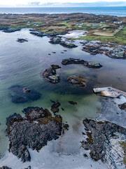 The coastline at Rossbeg in County Donegal during autumn - Ireland