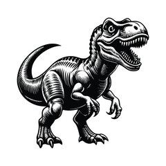 Obraz premium dinosaur Tyrannosaurus drawing vector illustration