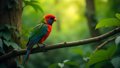 Fototapeta premium red and yellow macaw