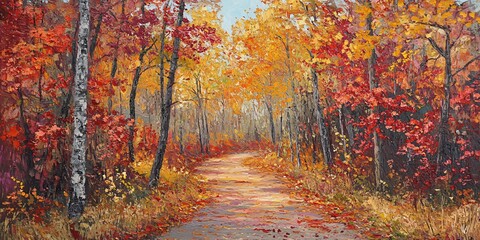 Fototapeta premium Autumn Forest Path