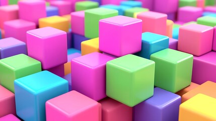 Obraz premium Colorful Blocks Abstract Background Plain Textured Background for Web Design and Copy