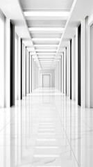 Obraz premium Modern Architectural Passageway with Bright Floor