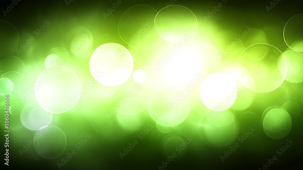 Wall mural green bokeh lights background clean blank canvas with empty space for designs