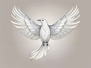 Obraz premium white dove flying