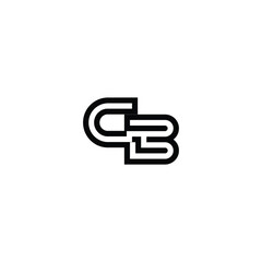 Obraz premium CB monogram logo design letter text name symbol monochrome logotype alphabet character simple logo