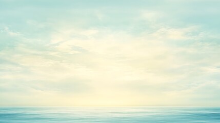 Calm Sea and Sky Background Light Gradient Background with Room for Typography