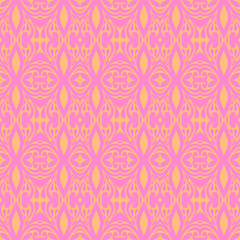  Pink Peony and Orange Blossom Harmony Seamless pattern