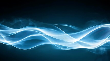 Naklejka premium Abstract Blue Wave Background Subtle Blur Background with Space for Custom Text