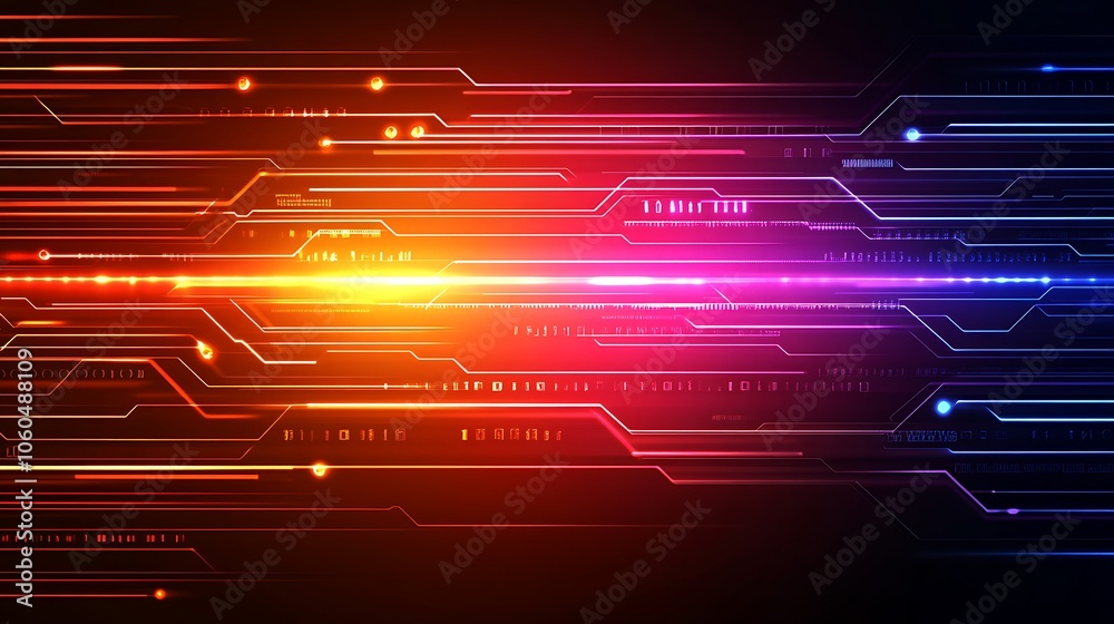 Poster abstract circuit board background clean blank canvas with empty space for designs