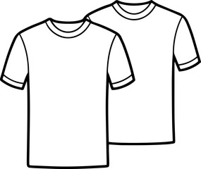 t shirt outline vector illustration