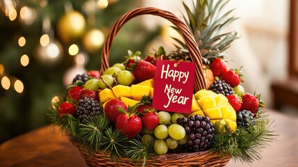Fresh Fruit Basket for New Year Celebration