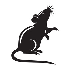 Silhouette of Standing Rat
Standing Rat Silhouette Illustration
Silhouette Art of a Rat Standing Upright