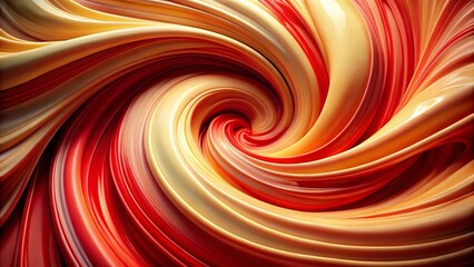 Obraz premium A vibrant abstract swirl of red and yellow, creating a hypnotic and dynamic visual experience.